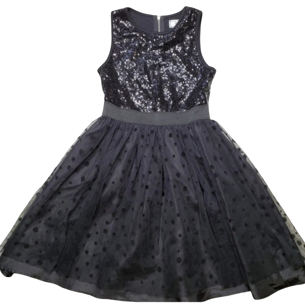D-Signed Disney Black Sequin‎ Girl's Dress Size: S 7/8
